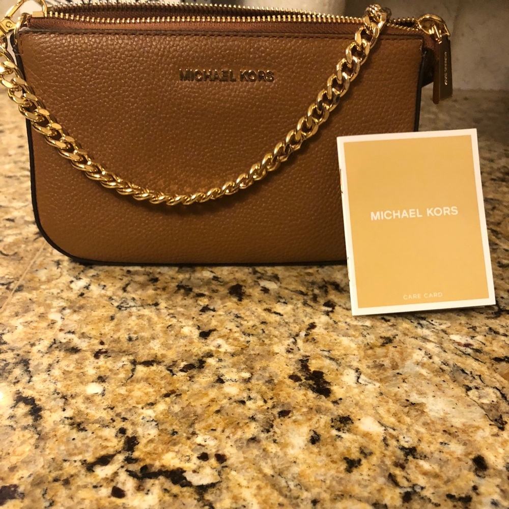 Michael Kors purse with gold chain